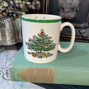 Spode White Ceramic Christmas Tree Mug England